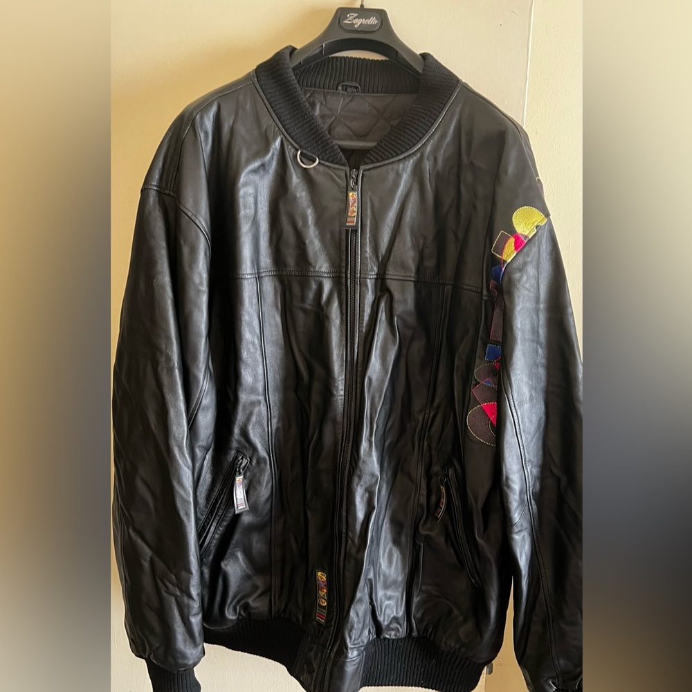 EUC Limited Edition Solbiato Leather Varsity Jacket Size 3X
